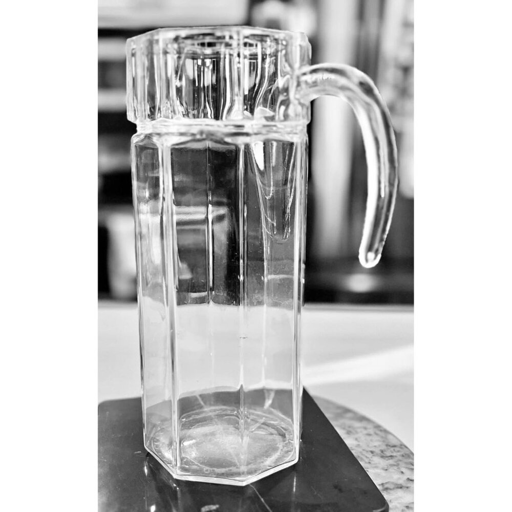 Vintage French Luminarc Octime glass pitcher-France